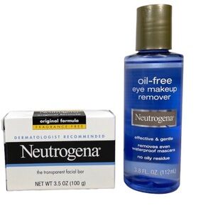 NWT Neutrogena eye makeup remover (3.8 oz.) & facial bar (3.5 oz.)